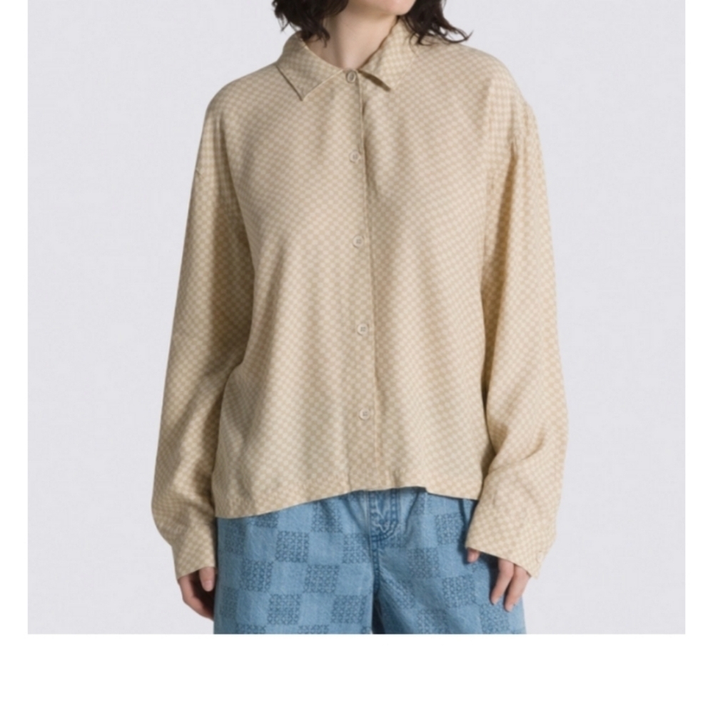 VANS Women's Morgan Relaxed fit Collared Buttoned Shirt Sz-XL NWT